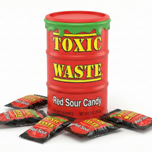 Toxic Waste Red Drum Sour Candies 42g