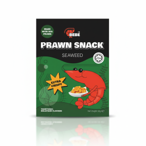 BEBE Prawn Snack Seaweed 50g - Alga Ízű Garnéla Snack