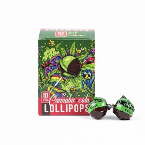 Euphoria Cannabis kólaízű nyalóka dobozban 10 db * 12 g